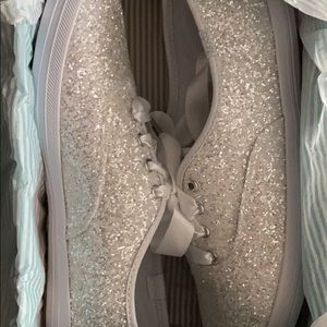 Kate Spade Sparkly White Keds